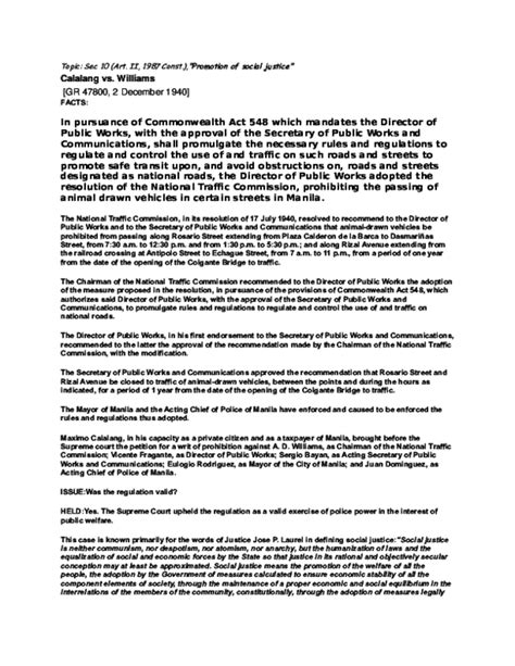 (DOC) Calalang vs Williams .
